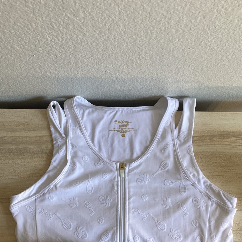 SOLD Lilly Pulitzer Luxletic Tennis Dress Delphina Jacquard Resort Match Size XL - Picture 11 of 16